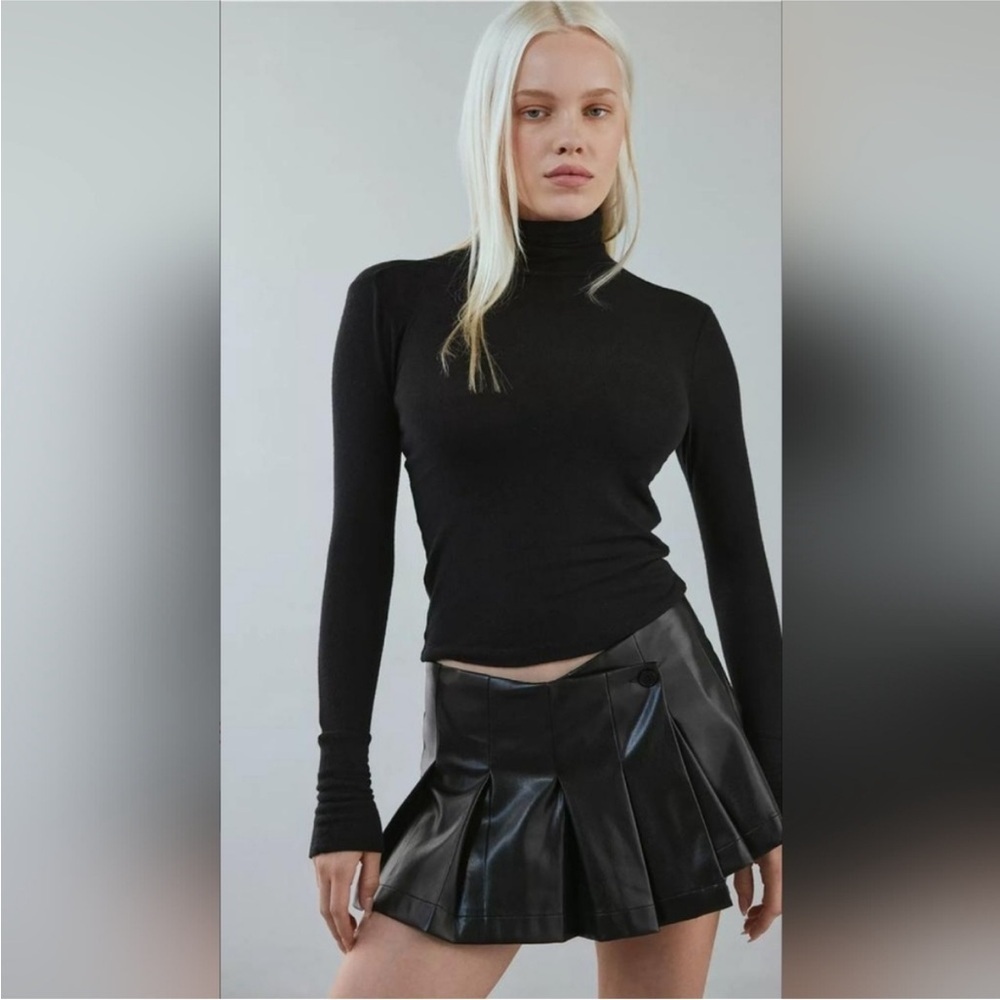 BDG Black Pleather Mini Skirt